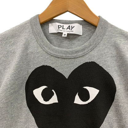 新品同様◆プレイ コム デ ギャルソンン 鹿の子Tシャツ グレー メンズ サイズM AZ-T084 PLAY COMME des GARCONS 【AFB32】