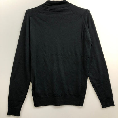 美品◆ジョンスメドレー ウール クルーネック 長袖 シャツ メンズ サイズ S ブラック JOHN SMEDLEY 【AFB5】