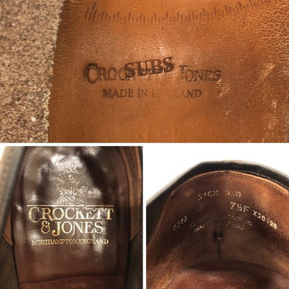 クロケット&ジョーンズ ペニーローファー リッチモンド カーフ ブラウン UK7.5F CROCKETT&JONES ビジネスシューズ 約26.0cm【LA】【中古】