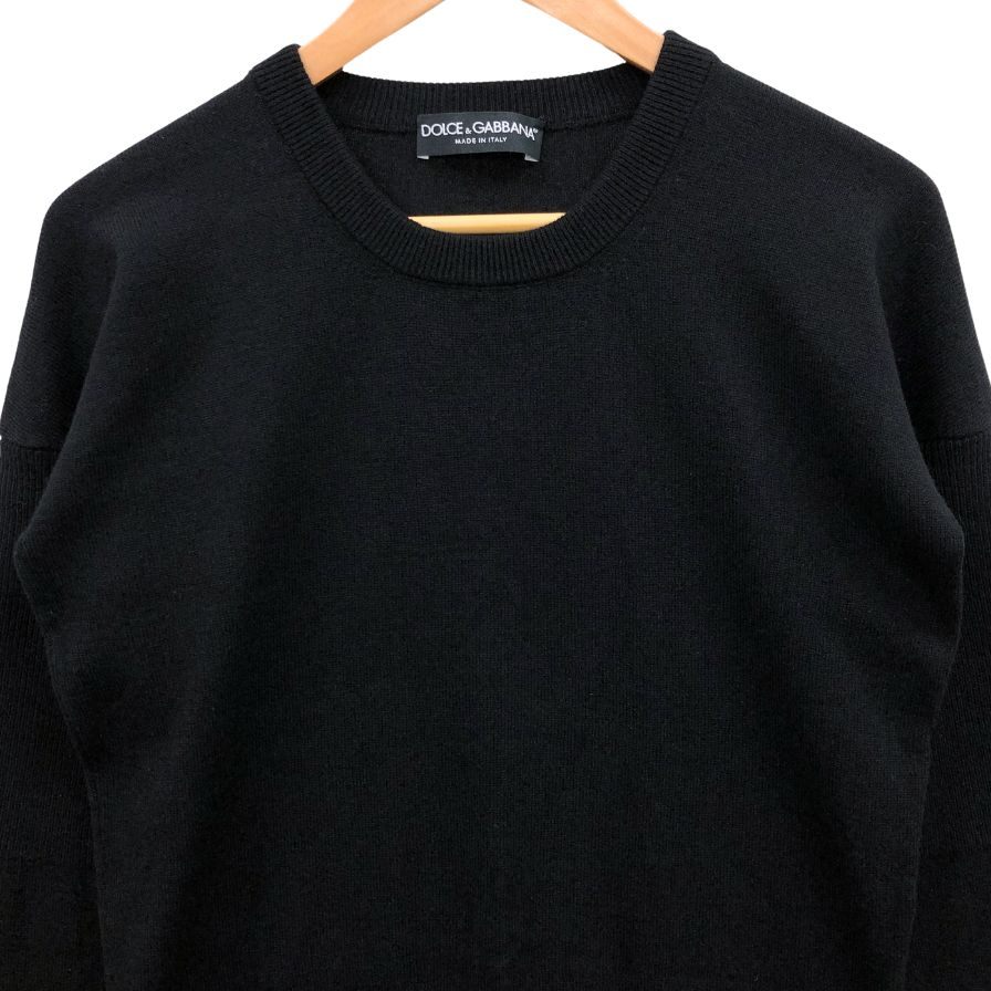 極美品◆ドルチェ&ガッバーナ トップス セーター カシミア100%レディース サイズS ブラック DOLCE&GABBANA 【AFB8】