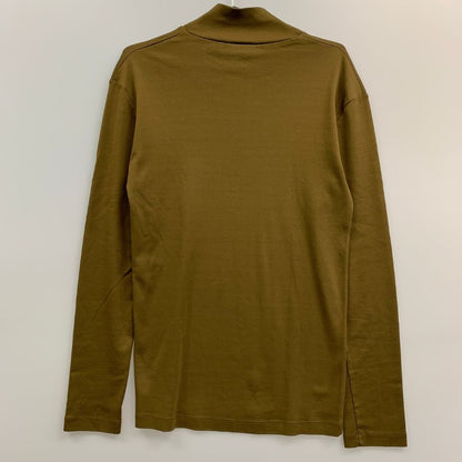 美品◆ルメール タートルネック ロングスリーブ Tシャツ カーキ サイズS 長袖 LEMAIRE 【AFB47】