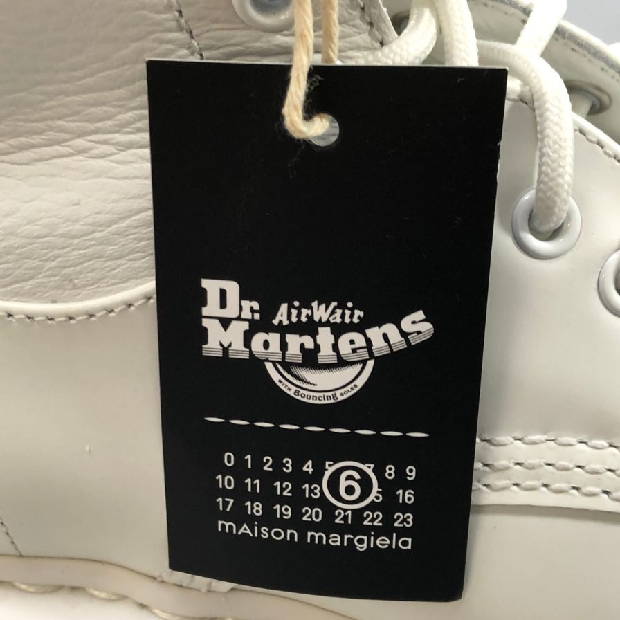MM6×ドクターマーチン 1460 8ホールブーツ ホワイト サイズ24㎝ Maison Margiela Dr.martens 約24.0cm【AFD15】