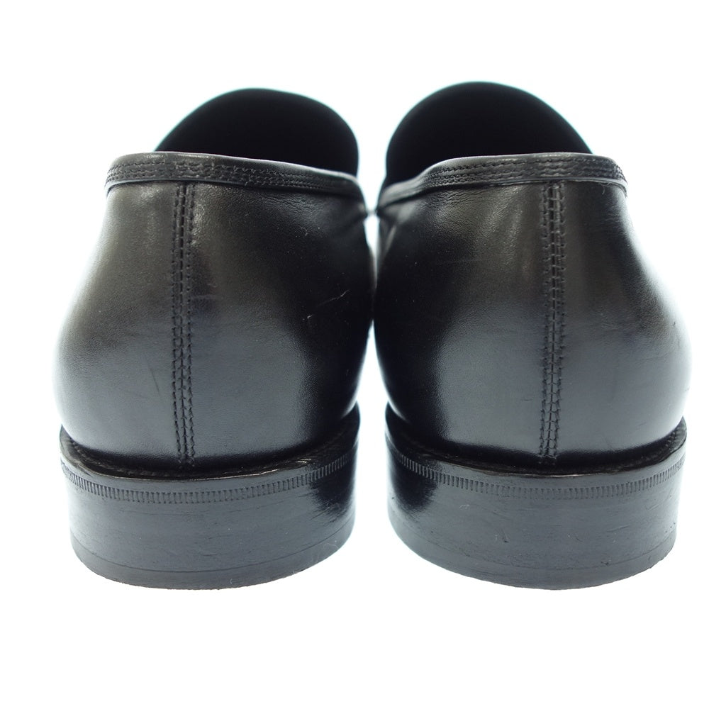 Very good condition ◆Salvatore Ferragamo leather shoes strap loafers men's black size 8 Salvatore Ferragamo [AFC35] 