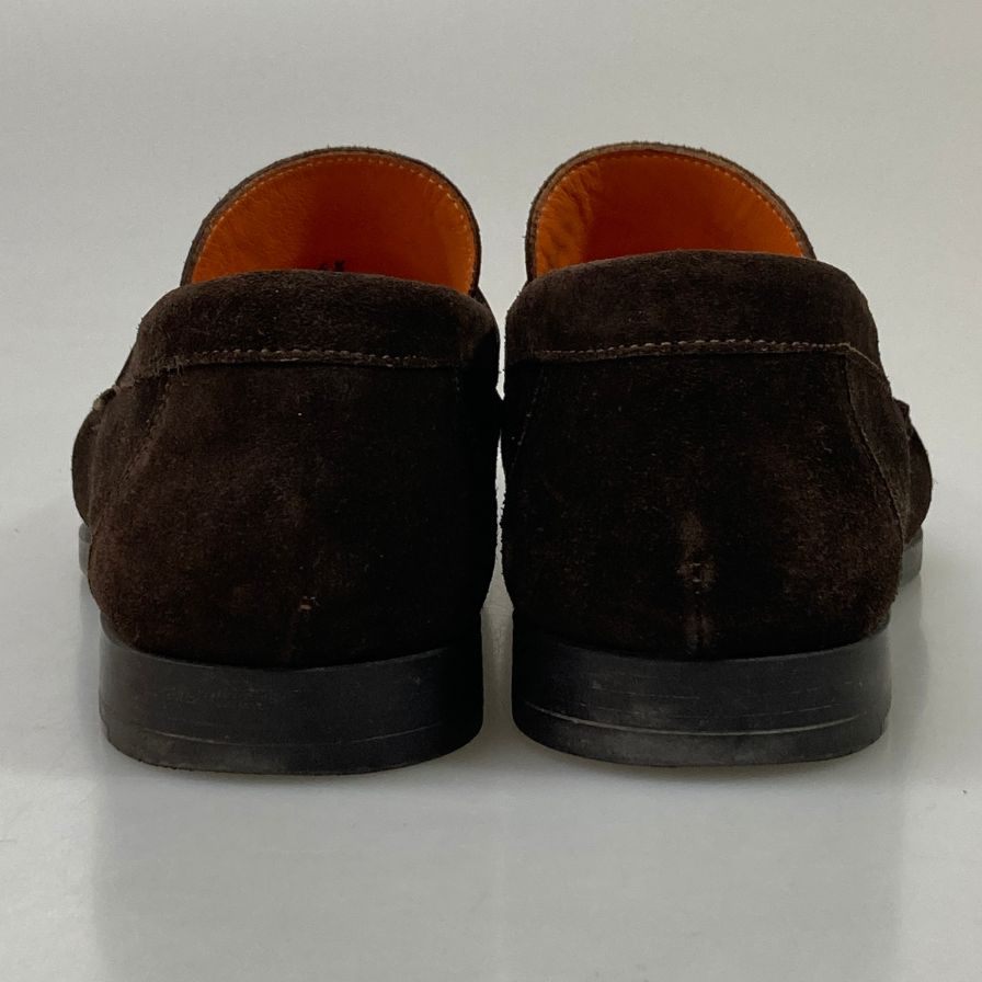 サントーニ コインローファー 2038 T61 スエード ブラウン サイズUK6.5 メンズ Santoni 約25.5cm【AFD14】