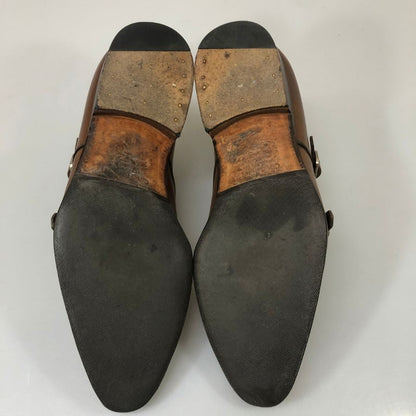 ワールドフットウェアギャラリー レザーシューズ プレーントゥ メッシュ ホワイト サイズ6.5 メンズ World Footwear Gallery 約25.0cm【YB4】