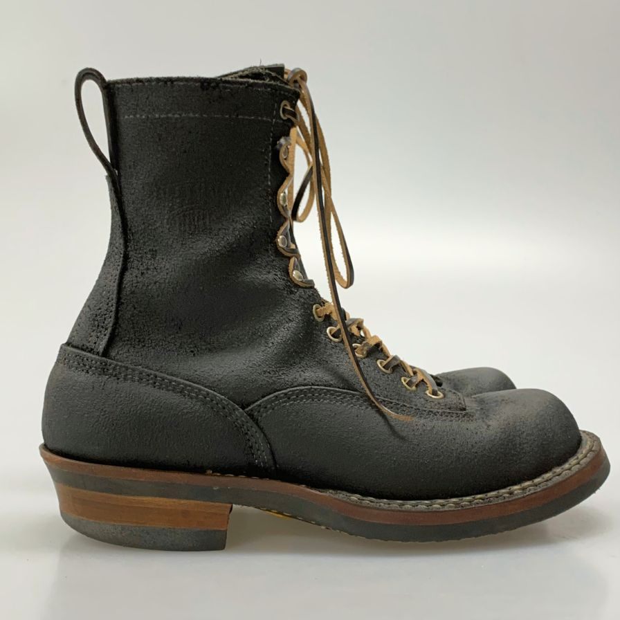 ホワイツブーツ ワークブーツ スモークジャンパー スエード 375 ブラック メンズ サイズ8E White's Boots SMORK JUMPER 約26.0cm【AFD4】