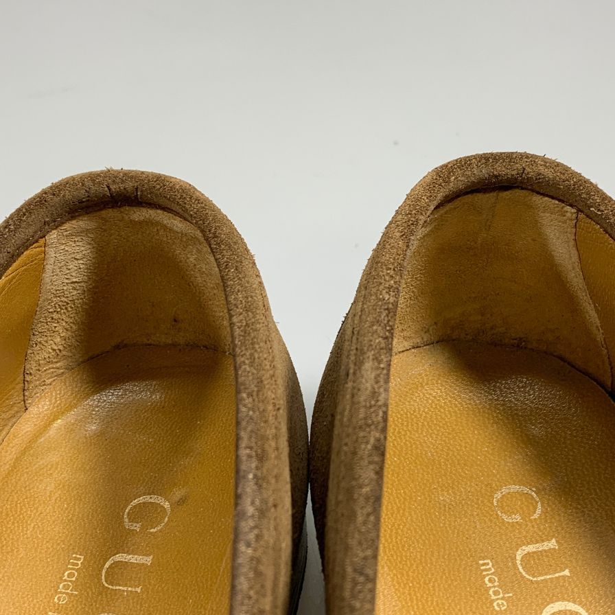 グッチ ビットローファー スエード ブラウン メンズ サイズ41.5E GUCCI 約26.5cm【AFC44】