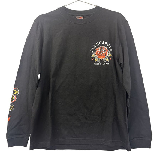 新品同様◆エルレガーデン オフィシャル ロングスリーブTシャツ 柄 ブラック サイズM ELLEGARDEN 【AFB3】