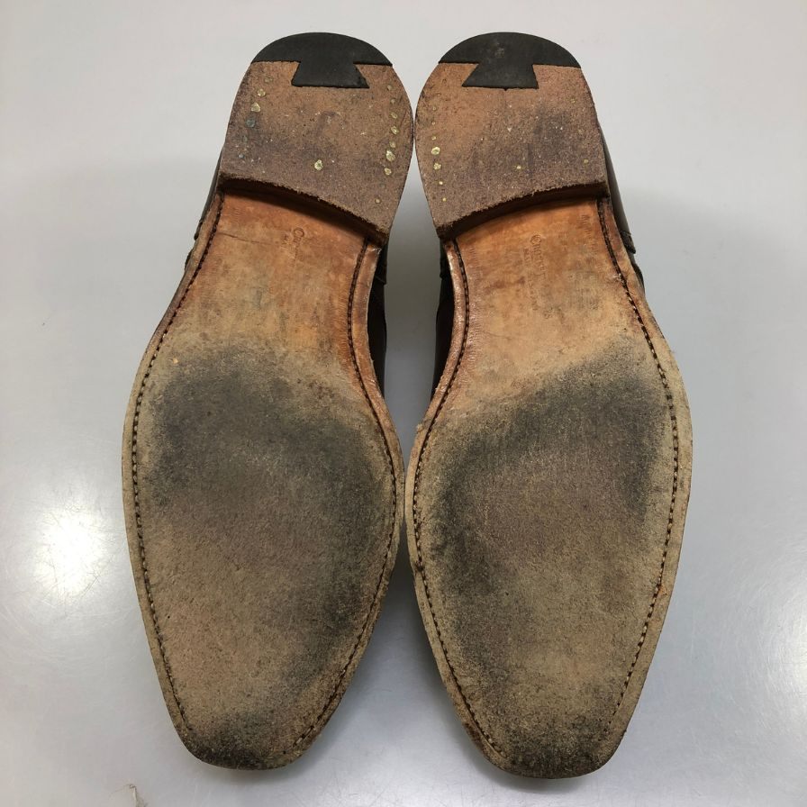 クロケット&ジョーンズ Fairford パンチドキャップトゥ ブラウン サイズUK6.5E  Crockett & Jones ビジネスシューズ 約25.0cm【LA】【中古】