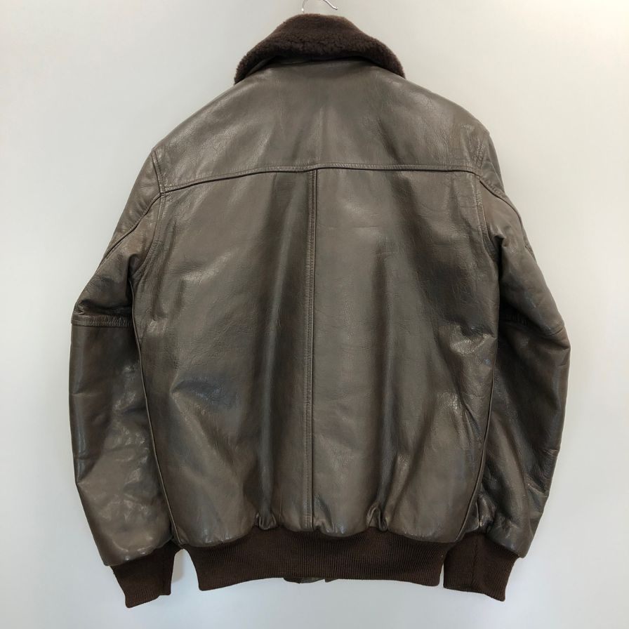 美品◆エルエルビーン ムートンジャケット レザー ライニング メンズ ブラウン サイズS L.L.Bean 【AFG1】