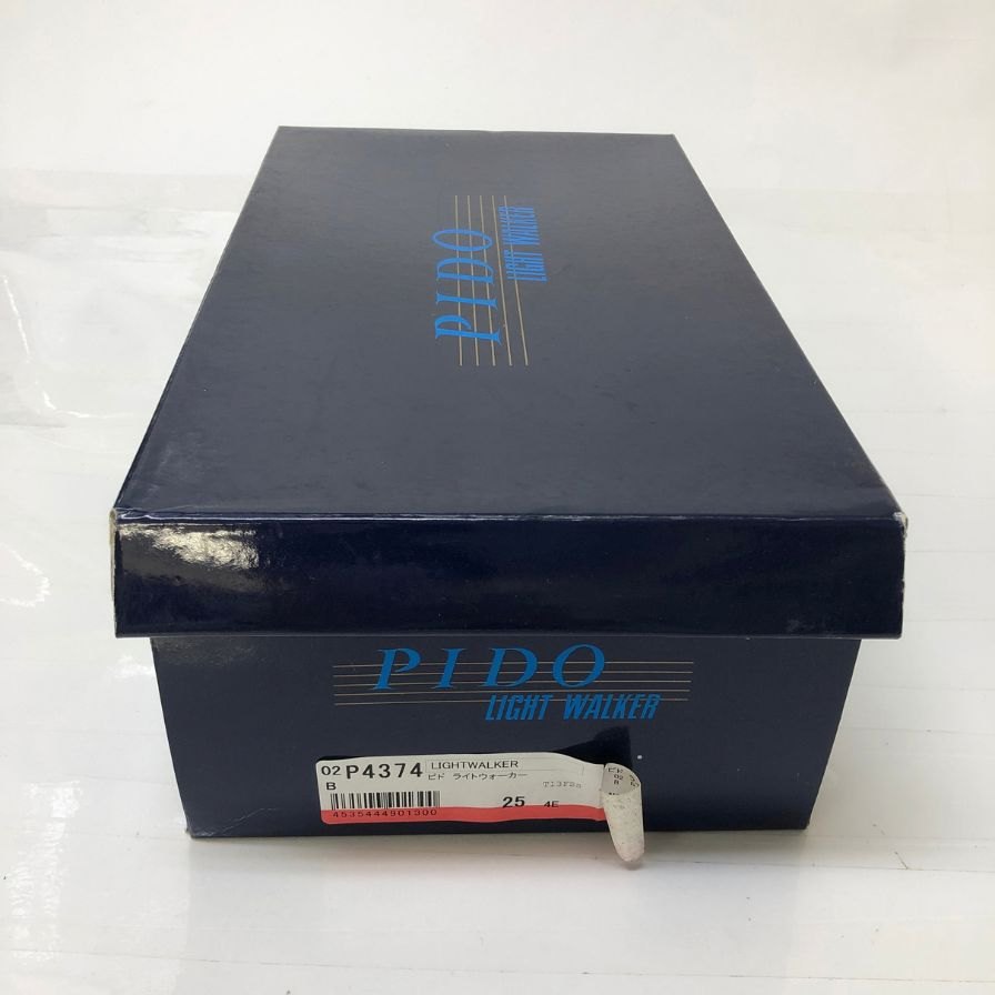 ピド ライトウォーカー レースアップシューズ プレーントゥ ブラック メンズ サイズ25EEEE P4374 PIDO LIGHT WALKER 約25.0cm【YBD4】