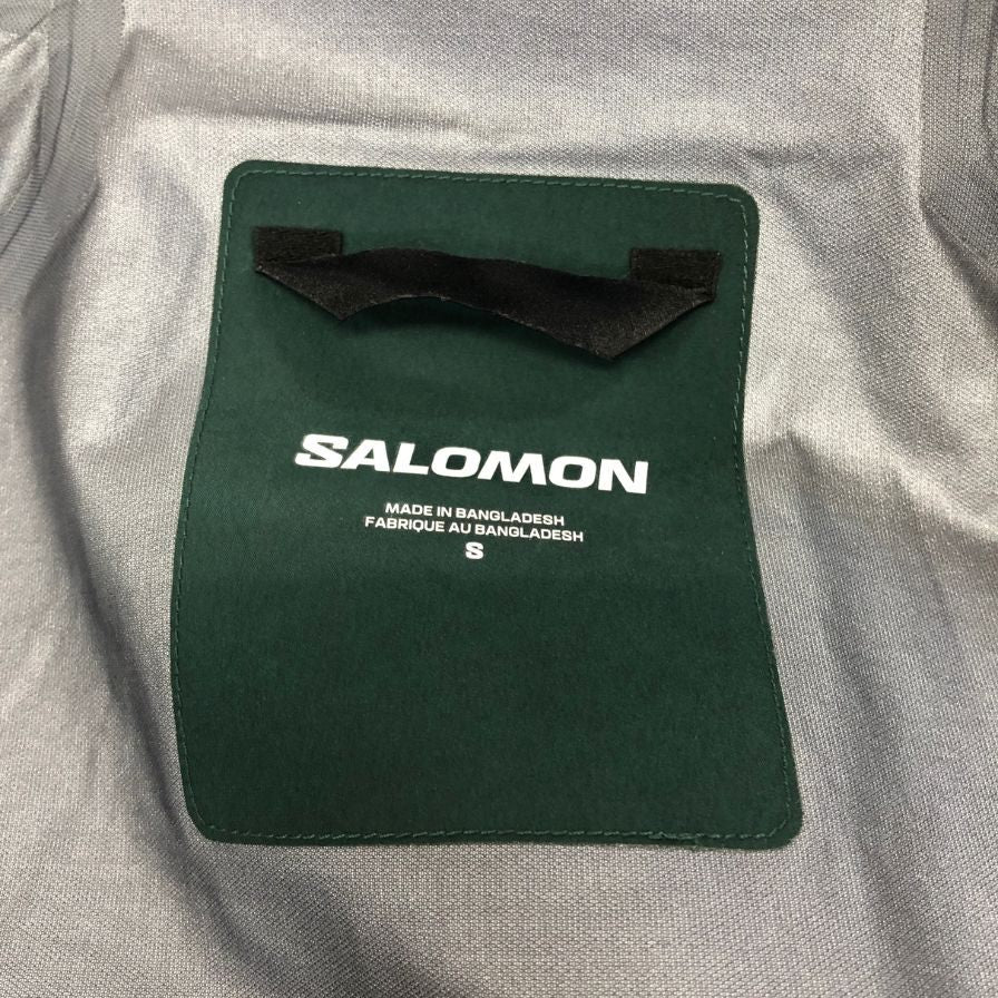 新品同様◆サロモン LC2638200  スノージャケット グリーン ブラック サイズS メンズ SALOMON 【AFB41】