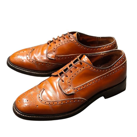 チャーチ レザーシューズ 3都市 ウイングチップ ブラウン サイズUK60F church ビジネスシューズ 約25.5cm【LA】【中古】