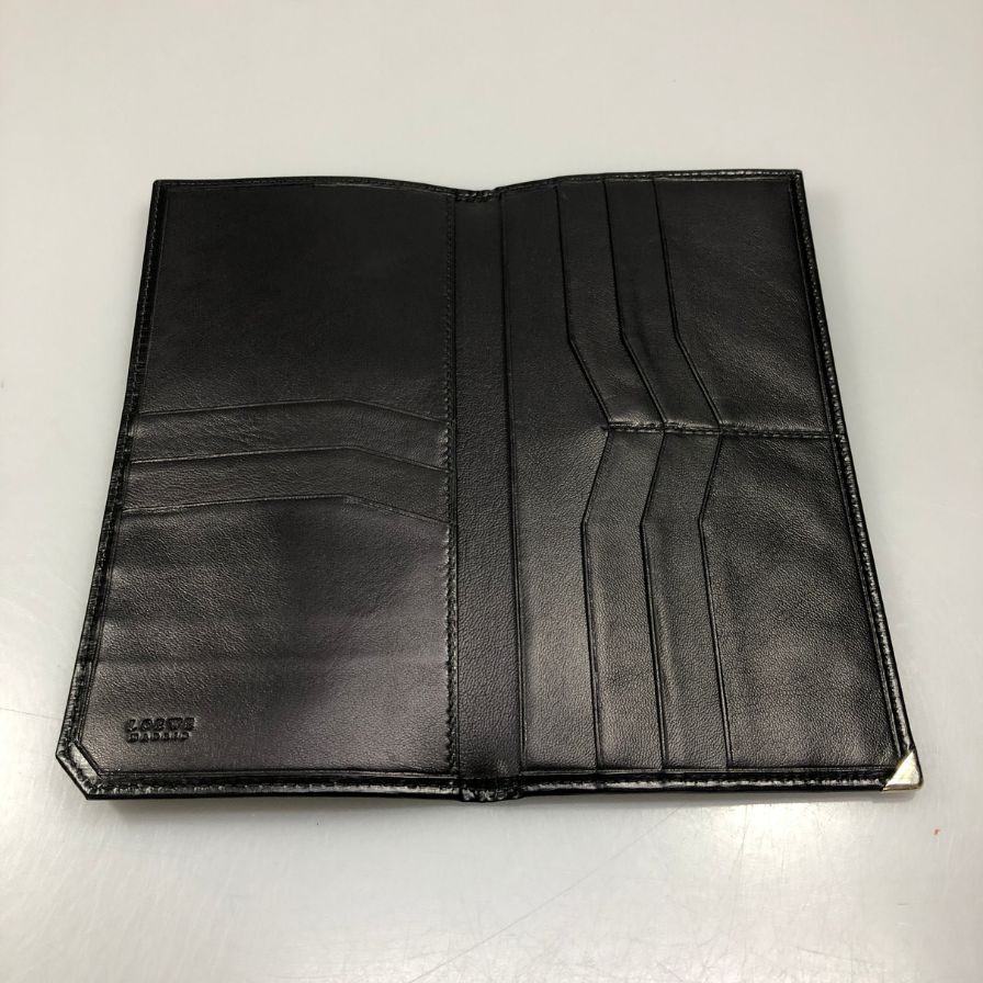 ロエベ 札入れ 長財布 レザー カードケース アナグラム ブラック LOEWE【AFI20】