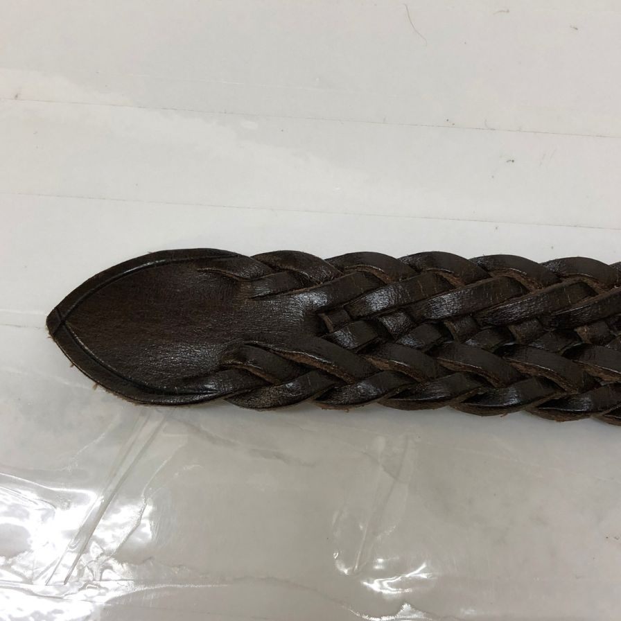 ホワイトハウスコックス メッシュベルト レザー ブラウン イングランド製 メンズ サイズ30/75 Whitehouse Cox【AFI8】
