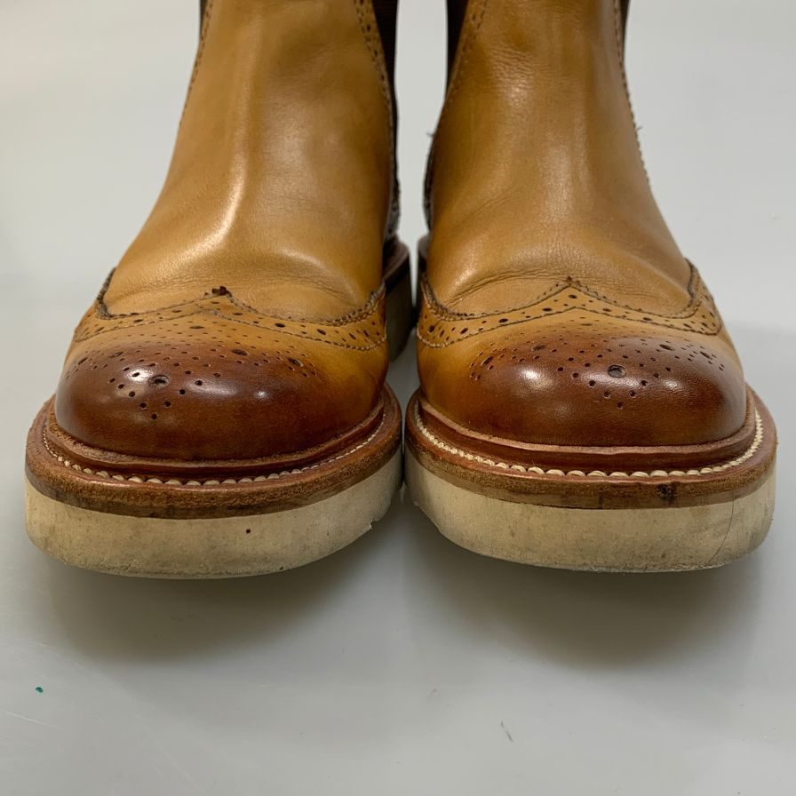 グレンソン チェルシーブーツ サイドゴア ベージュ系 メンズ サイズ5 GRENSON ブーツ 約24.0cm【LA】【中古】