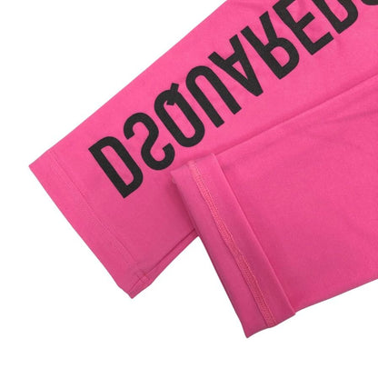 ディースクエアード レギンス スパッツ 裾ロゴ レディース サイズS ピンク DSQUARED2 【AFB25】