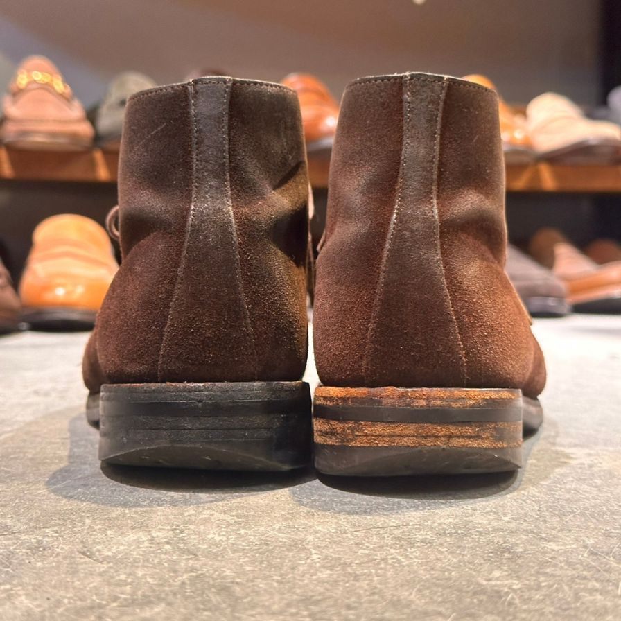 クロケット&ジョーンズ チャッカブーツ チャートシー3 スエード ブラウン サイズUK6.5E CROCKETT&JONES ブーツ 約25.0cm【LA】【中古】