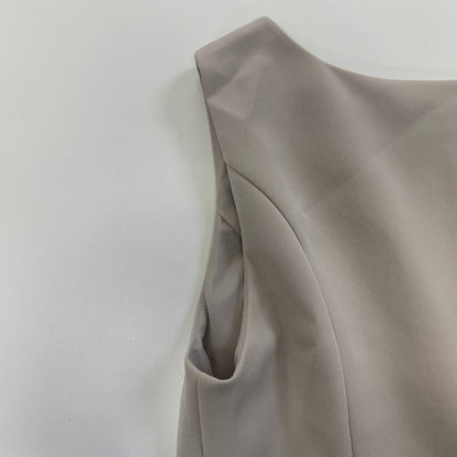 極美品◆フォクシーニューヨーク ノースリーブワンピース バロン マットストレッチグログラン 36344 グレー系 レディース サイズ42 FOXEY NEWYORK 【AFB19】