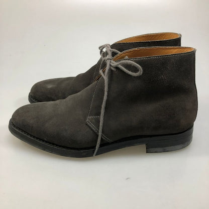 クロケット＆ジョーンズ EVESHAM チャッカブーツ スエード メンズ  グレー サイズUK6E Crockett & Jones スエードシューズ 約24.5cm【LA】【中古】