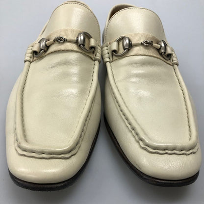 グッチ ビットローファー 174325 メンズ ホワイトサイズUK4.0 GUCCI 約23.0cm【AFC3】