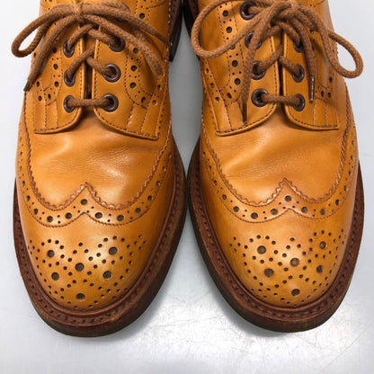 トリッカーズ レザーシューズ ウイングチップ M5633 ライトブラウン メンズ サイズ8 Trickers 約26.5cm【AFD6】