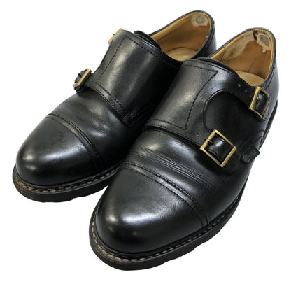 パラブーツ レザーシューズ ダブルモンクストラップ ウィリアム レザー メンズ サイズ5 ブラック Paraboot WILLIAM ビジネスシューズ 約24.0cm【LA】【中古】