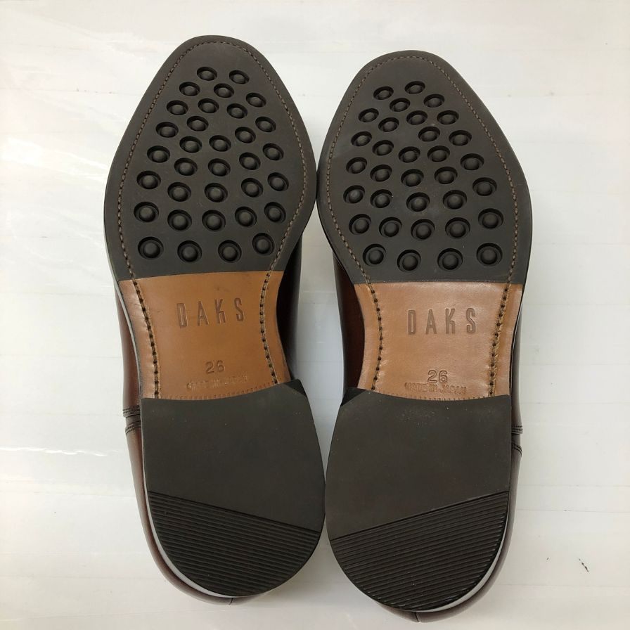 ダックス レザーシューズ ストレートチップメンズ サイズ26 ブラウン DAKS 約26.0cm【AFD4】