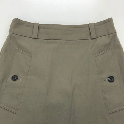 マーガレットハウエル スカート バックスリット カーキ レディース サイズ2 MARGARET HOWELL【AFB18】