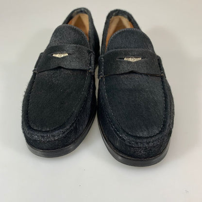 イルモカシーノ コインローファー ハラコ メンズ ブラック サイズ39 IL Mocassino 約25.0cm【YB2】