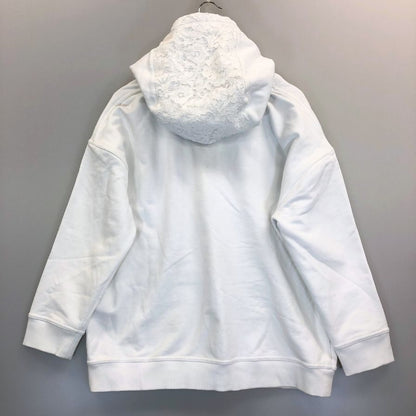 中古◆ヴァレンティノ パーカー レース 装飾 プリント 切替 WB3MF10S6FU ホワイト レディース サイズXS VALENTINO 【AFB2】