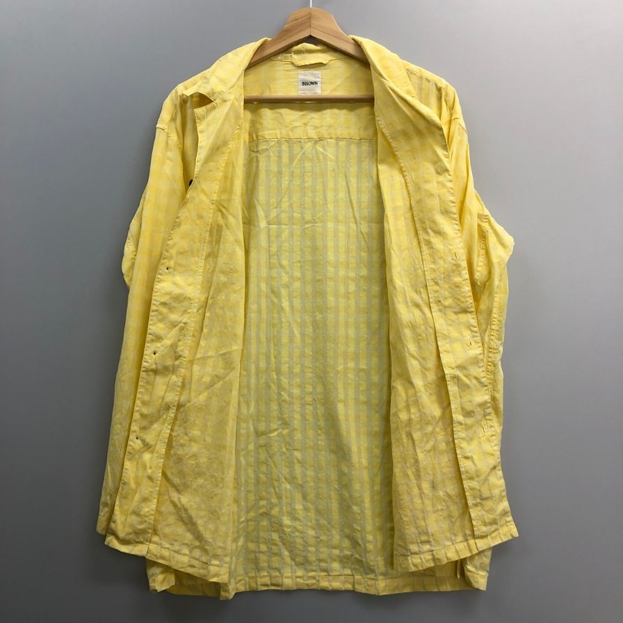 中古◆ビソウン スリーピングシャツ ジャケット 26S-BIS-SH22F イエロー メンズ サイズ4 BISOWN 【AFB2】