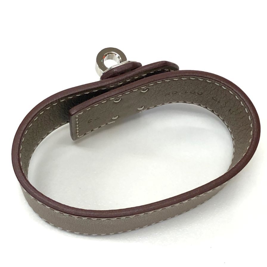 エルメス ブレスレット ケリーツイストPM エトゥープ シルバー金具 B刻印 HERMES