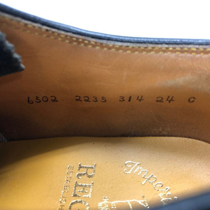 リーガル レザーシューズ ウイングチップ  シボレザー  サイズ24 ブラック REGAL 約24.0cm【AFC46】