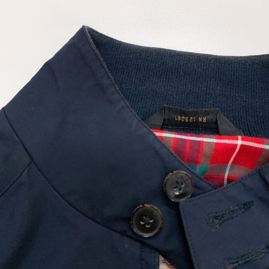 美品◆バラクータ G4 ハリントンジャケット ネイビー メンズ サイズ36 BARACUTA 【AFB14】