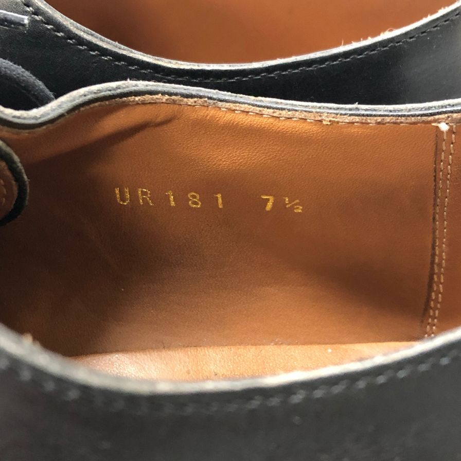 ユニオンインペリアル レザーシューズ ストレートチップ ブラック メンズ サイズ7.5 UNION IMPERIAL 約25.5cm【AFC33】