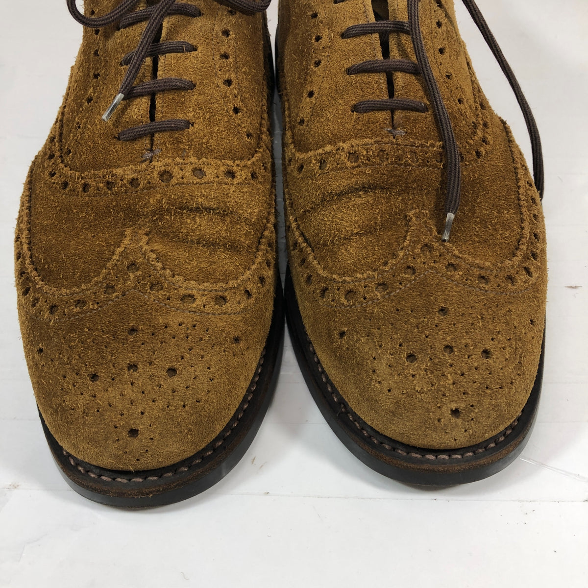 チャーチ  フェアフィールド フルブローグ  スエード 81ラスト ライトブラウン メンズ サイズUK80F Church's 約26.5cm【LA】