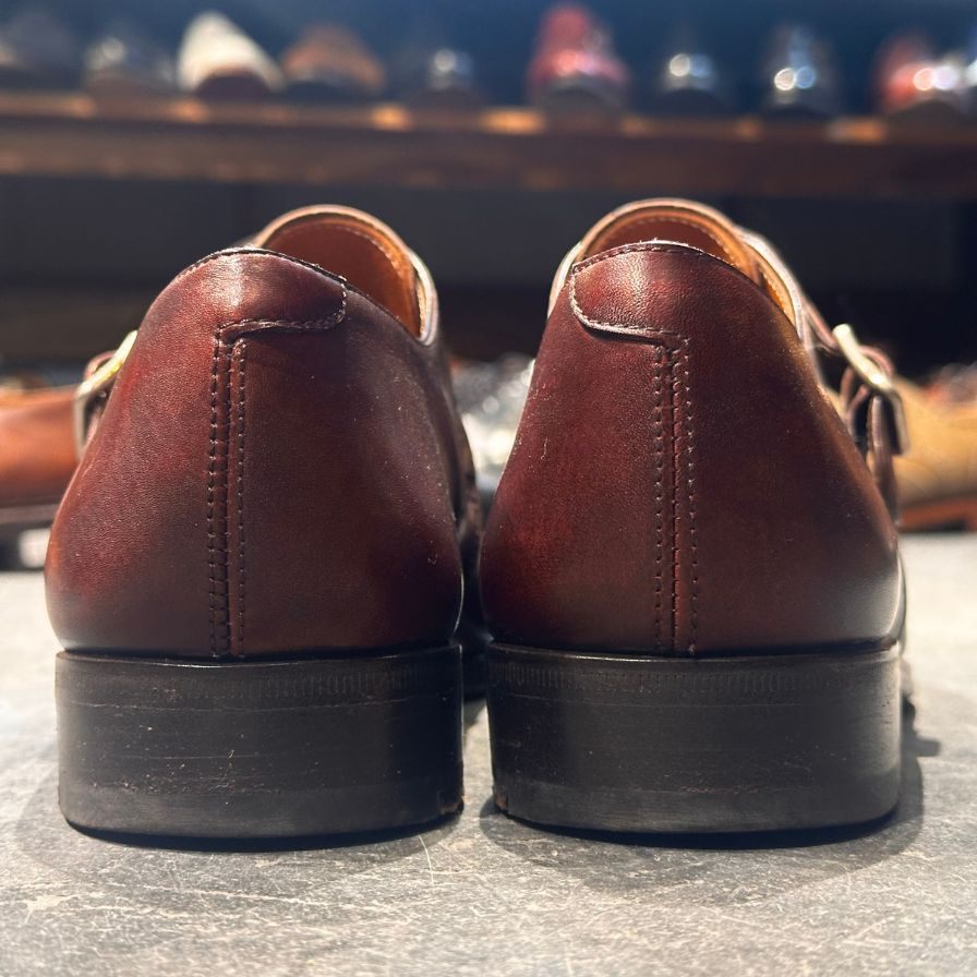 ベルルッティ レザーシューズ シングルモンク バーガンディ サイズUK7 メンズ BERLUTI ビジネスシューズ 約26.0cm【LA】【中古】
