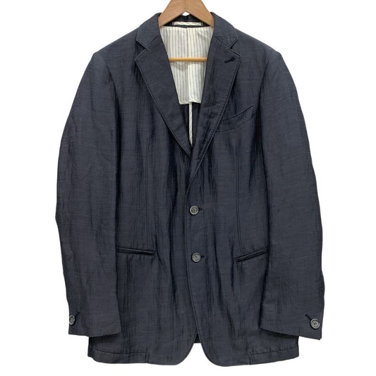 美品◆アルマーニコレッツィオーニ テーラードジャケット ウール リネン グレー系 メンズ サイズ46 ARMANI COLLEZIONI 【AFB27】