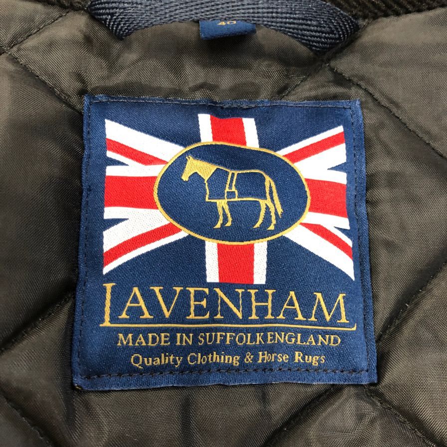 極美品◆ラベンハム キルティングべスト SLJ2039 G95 イギリス製 ブラック サイズ40 LAVENHAM 【AFA18】