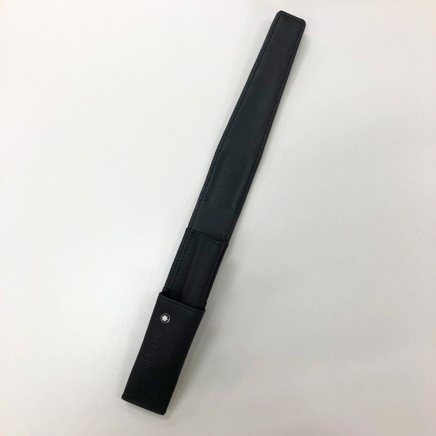 モンブラン ペンケース ナイトフライト 1本用 ブラック レザー Mont Blanc【AFI18-2】【中古】