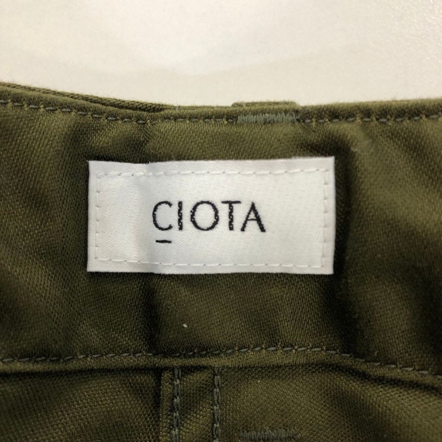 シオタ ワイドテーパードベイカーパンツ カーキ メンズ サイズ5 CIOTA 【AFB2】