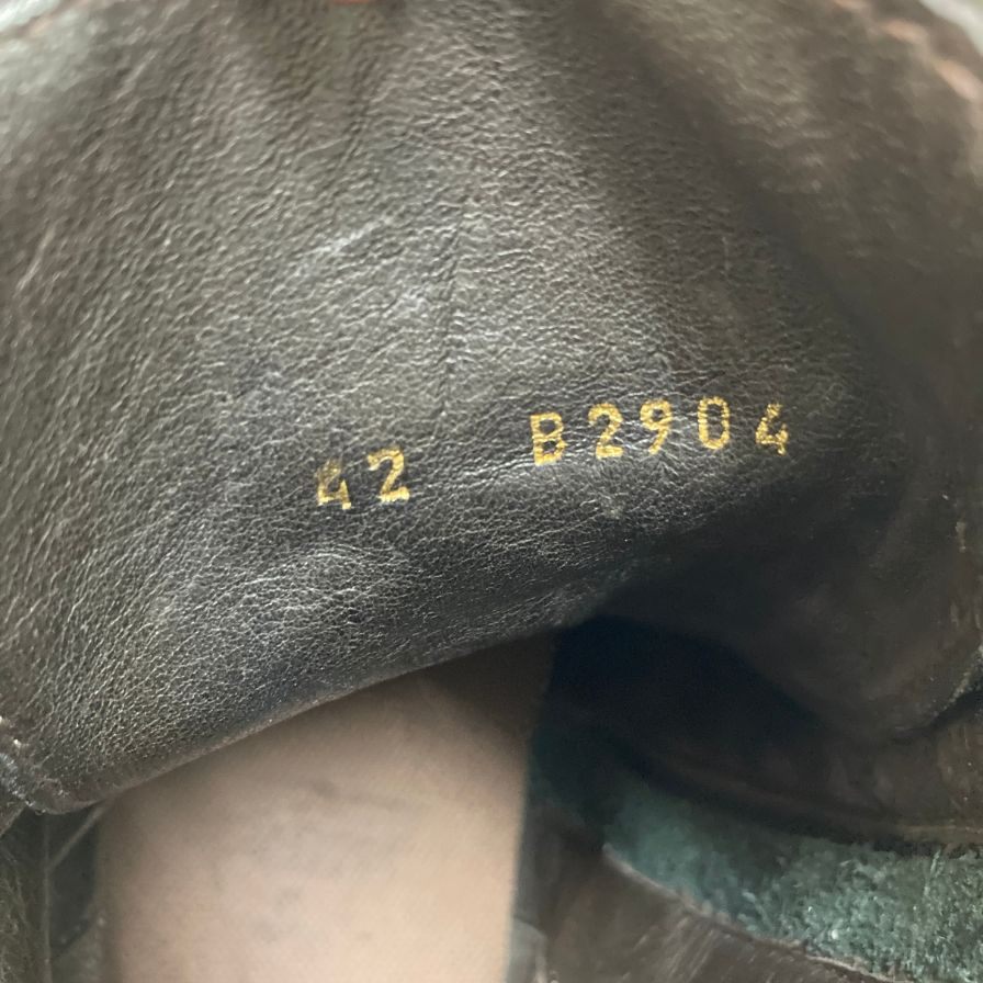 ブッテロ サイドジップブーツ レースアップ B2904 カーフ ブラック サイズ42 BUTTERO 約26.5cm【AFD8】