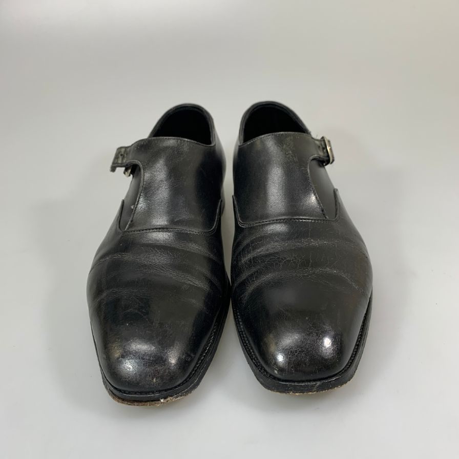 エドワードグリーン オウンドル シングルモンク ブラック 888ラストサイズUK6E メンズ EDWARD GREEN 約25.0cm【YB3】
