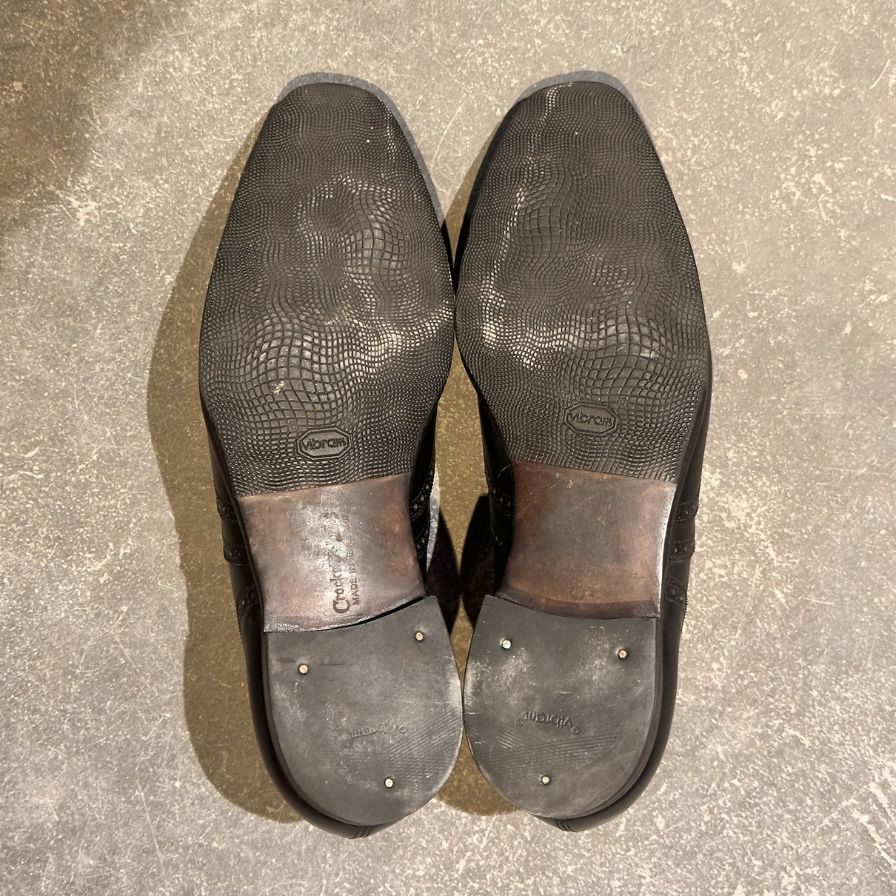 クロケット&ジョーンズ レザーシューズ クリフォード ウイングチップ ブラック サイズUK8E メンズ Crockett&Jones ビジネスシューズ 約26.5cm【LA】【中古】