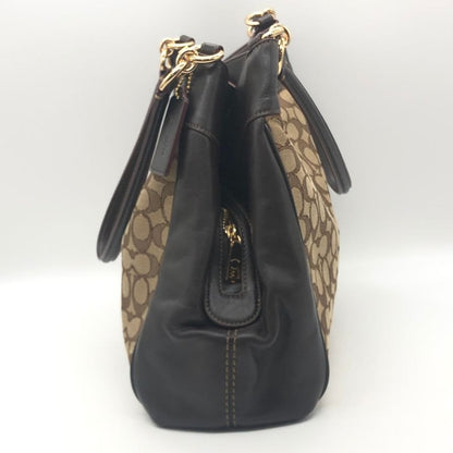 コーチ シグネチャー キャンバス×レザー ハンドバッグ トートバッグ  ゴールド金具 F57612 COACH【AFE10】