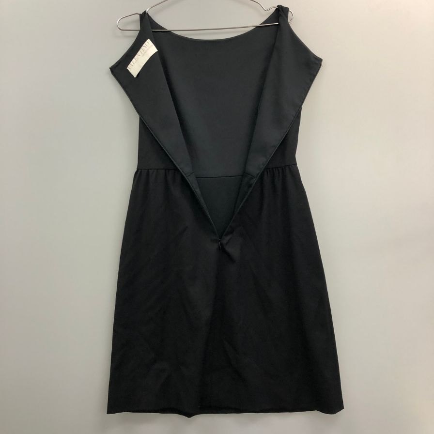 美品◆ヴァレンティノ ノースリーブワンピース リボン レディース サイズ44 ブラック VALENTINO 【AFB46】