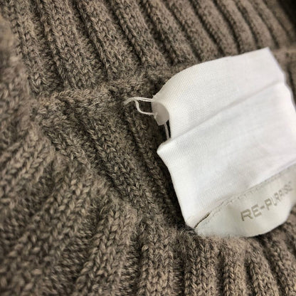 美品◆リパーパス ニット クルーネック ウール メンズ ベージュ サイズL RE-PURPOSE 【AFB15】