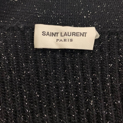 美品◆サンローラン パリ カーディガン ルレックス 23SS ブラック メンズ サイズL 712375 SAINT LAURENT PARIS 【AFB30】