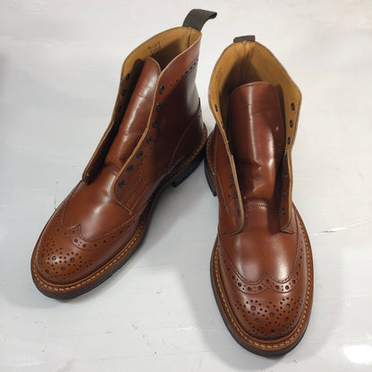 トリッカーズ M2508 ウィングチップ カントリーブーツ メンズ サイズ 8 ブラウン  Tricker’ｓ ブーツ 約26.0cm【LA】【中古】